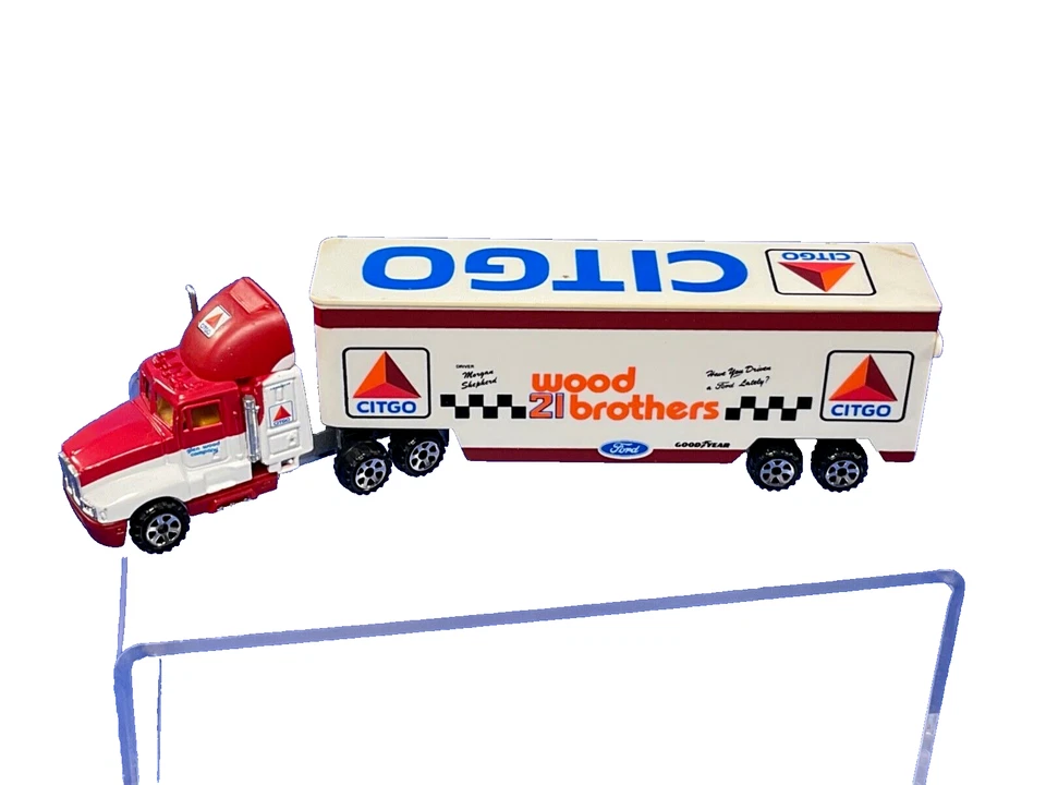 1991 Road Champs Morgan Shepherd #21  CITGO Race Kenworth Trk & Transporter 1:64 - Image 1 of 4