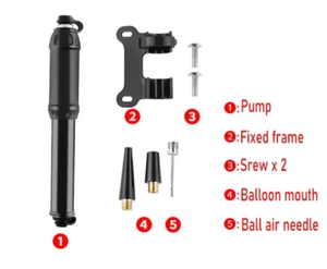 Bicycle Pump, portable, ful kit, presta schrader valves hose. - Picture 1 of 7