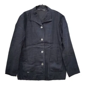 Mademoiselle NONNON linen Jacket Navy 5-0426M∞ - Picture 1 of 4