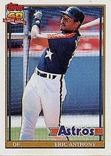 1991 Topps Cracker Jack II Baseball Card #3 Eric Anthony
