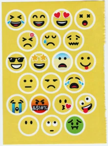 SMEMORANDA FOGLIO SMILE 21 ADESIVI STICKER KLEBER ORIGINAL NEW 13 X 18 CM. - Imagen 1 de 1