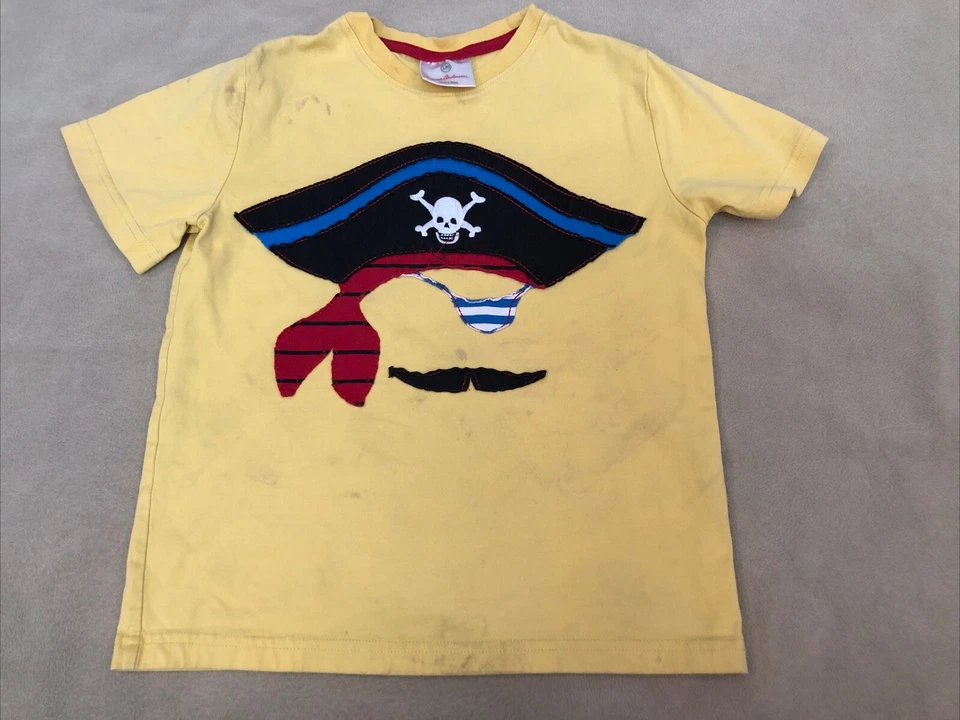 Camiseta Hanna Andersson Niños 120 Apliques Pirata Defecto Foto 1 de 4