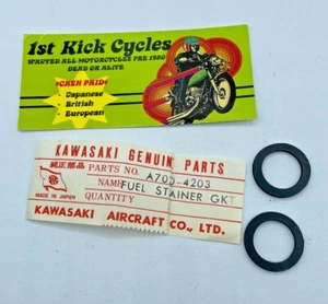 NOS Kawasaki A700-4203 2 PACK Fuel Stainer GKT OEM - Imagen 1 de 1