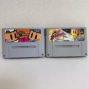 Lot 2 Super Bomberman 1 B-Daman Nintendo Super Famicom SFC SNES Japanese Tested - Picture 1 of 7