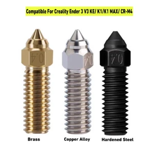 0.2/0.4/0.6/0.8mm Kit Volcano Nozzles for Creality Ender 3 V3 KE/K1/K1 MAX/CR-M4 - Picture 1 of 10