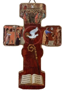 LOTE AL POR MAYOR DE 5 cruces de pared de madera del Espíritu Santo bautismo de Italia - Imagen 1 de 1