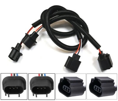 Extension Wire P 9008 H13 Two Harness Head Light Bulb Halogen Female Socket Fit - Image 1 of 4