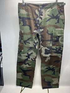 Army Navy Marine Woodland CAMO Combat Military Fatigue BDU Pants - MEDIUM SHORT - Picture 1 of 13