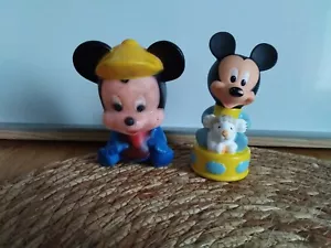 2 Vintage Disney Mickey Mouse Figures - Picture 1 of 6