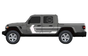 Graphics Side Sticker Racing Stripe For Jeep Gladiator Pickup Trunk Vinyl Decals - Foto 1 di 6