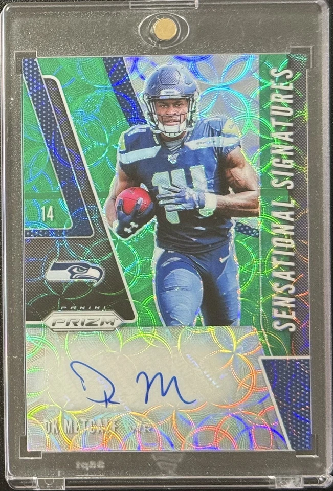 DK Metcalf 2019 Prizm  Rookie Auto /75 Sensation Signature Green Scope - Image 1 of 2