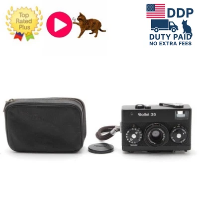 Meter Works [Near MINT] Rollei 35 Black Film Camera Tessar 40mm F3.5 From JAPAN - Image 1 of 4