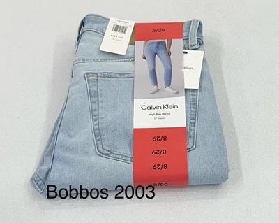 Calvin Klein Women's High-Rise Skinny Ankle Jeans, Light Blue, Size 8/29 - Image 1 of 3