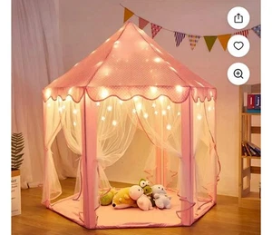 Princess Castle Playhouse Tent for Girls with LED Star Lights - Picture 1 of 2