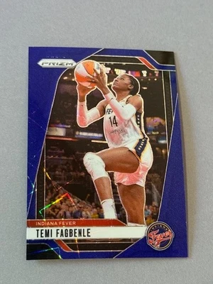 Temi Fagbenle Blue Prizm sp Insert 2024 Panini WNBA Ice Holo #136 Fever Cracked - Image 1 of 2