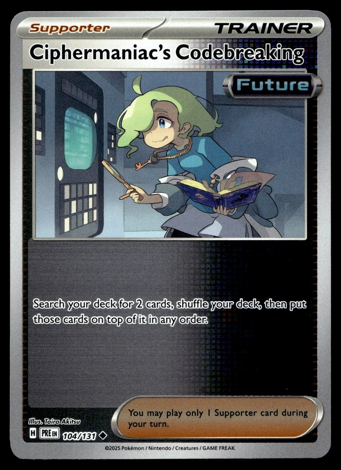 CIPHERMANIAC'S CODEBREAKING 104/131 UNCOMMON PRISMATIC EVOLUTIONS POKEMON - Image 1 of 4