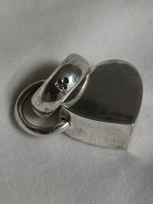 Vintage Silpada 925 Sterling Silver chunky heart pendant - Image 1 of 4