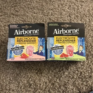 Airborne Electrolyte Replenisher Immune Support Watermelon & Straw/Lem Exp 07/25 - Picture 1 of 1