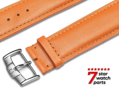 Para Reloj OMEGA MARRÓN CLARO Correa de Cuero Correa Hebilla Cierre Pasadores 18-24mm - Imagen 1 de 4