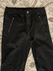 Polo Ralph Lauren Unisex Joggers Youth 14-16 Black Zipper Pockets Tapered Leg - Picture 1 of 8