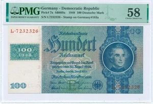 Germany Democratic Republic 100 Mark 1948, P.7a_PMG 58 Choice About Unc - Picture 1 of 2