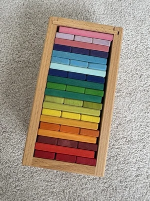 Gluckskafer Building Blocks 60 Piece Tower EUC  - image 1 of 4