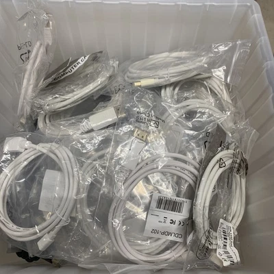 Job Lot 15 X New Mini DisplayPort to DisplayPort Male to Male Cable 1.8m - Image 1 of 4