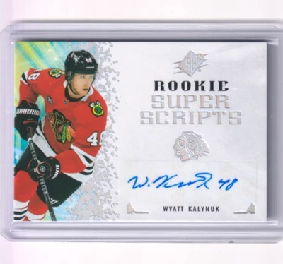 2021-22 UD SPX Rookie Super Scripts AUTO Wyatt Kalynuk Chicago Blackhawks - Image 1 of 2