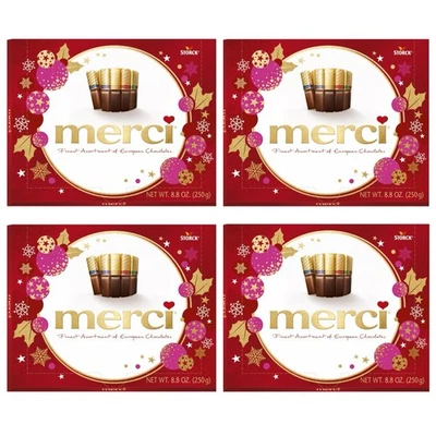 4 Pack Merci Christmas Holiday European Milk & Dark Chocolate Assortment, 8.8oz - Image 1 of 4