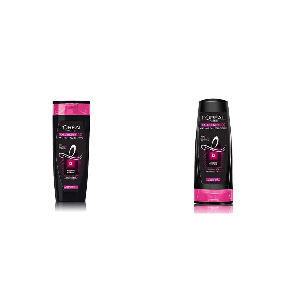 L'Oreal Paris Fall Resist 3X Anti Hairfall Shampoo, 360ml And Conditioner 175ml - Image 1 of 4