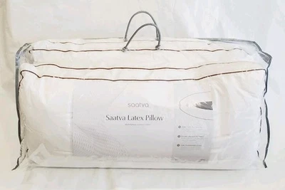 2 Pk ALMOHADAS DE LÁTEX SAATVA KING Talla 18"x34" ALGODÓN ORGÁNICO Lujo ALTO LOFT $310 Foto 1 de 4