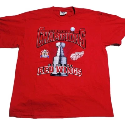Nueva con etiquetas Camiseta Detroit Red Wings 1997 Stanley Cup Champions Grande L Lee Nuez moscada Foto 1 de 4