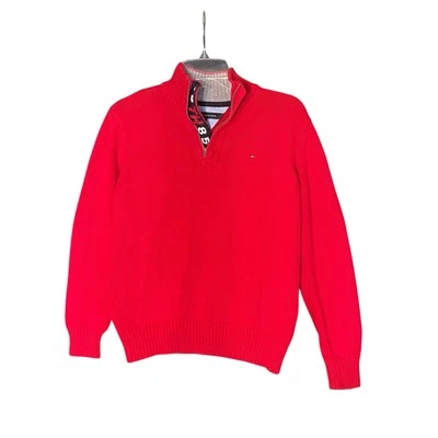 Tommy Hilfiger 109% Cotton Red  Sweater Boys Size Medium (12-14)  - Image 1 of 4