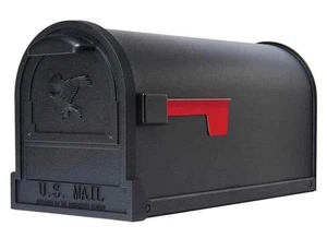 Architekturbriefkästen Arlington groß strukturiert schwarz Stahl Posthalter Briefkasten - Bild 1 von 2