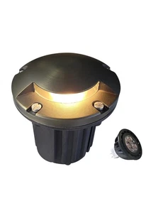 Low Voltage Landscape Well Lights,(5'’H 12V Brass Top Cover Outdoor In Ground... - Picture 1 of 7