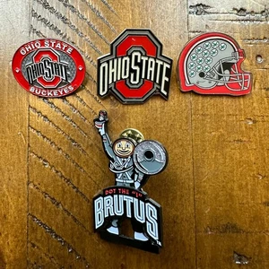 Ohio State University Pins Brutus Buckeye OSU Hutnadeln Buckeye Leaf Helm (4) - Bild 1 von 3