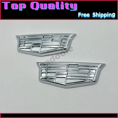 2x Todo Cromo 3D Guardabarros Marcador Carrocería Insignia Coche Sport V Escalade CT5 CTS XT6 XTS Foto 1 de 4