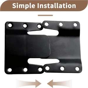 4 Stck. Schwarz 3,8X1,8 Zoll, Universal Abschnitt Couch Verbinder Metall Couch Kli... - Bild 1 von 6