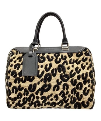 Bolsa Louis Vuitton Stephen Sprouse Speedy PM Leopardo Bege Preta M97396 Usada - Imagem 1 de 4