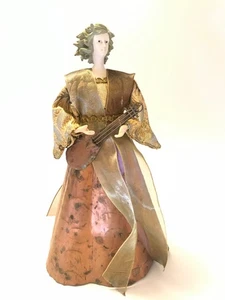 Raro topper per albero di Natale vintage in resina di alluminio alto 13,25" - Foto 1 di 4