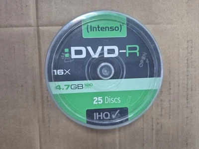 Intenso DVD-R 4.7GB, 16x Speed, Printable Cake - Pack of 25 - Image 1 of 4