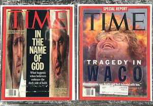 David Koresh Sheik Omar Abdel-Rahman IN THE NAME OF GOD TIme Magazines RARE Pair - Picture 1 of 3