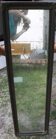 Vintage Wood & Gesso Full Length Vintage Mirror Cover