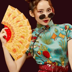 2025 New Year Fan-shaped Red Envelope Folded Red Envelope Fan Red Packet H CU - Picture 1 of 14
