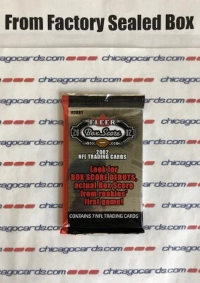 2002 Fleer Box Score Football HOBBY Pack (Peyton Manning Tom Brady Brees Relic)? - Image 1 of 4