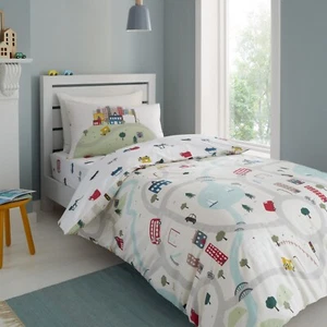Bianca Transport Reversible Children's Duvet Cover Bedding Set Or Fitted Sheet - Picture 1 of 36