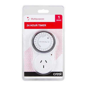 Interruptor temporizador eléctrico Crest 240 V toma eléctrica automatización programable 2400w - Imagen 1 de 4