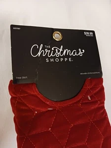 Weihnachtsbaum Rock rot mit roten Glitzerakzenten brandneu 48" x 48" - Bild 1 von 11