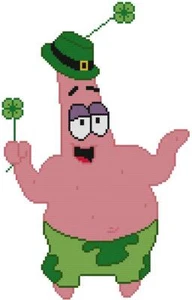 CROSS STITCH+ CRAFT PATTERN Sponge Bob St Patrick Starfish Shamrock Irish Trunks - Picture 1 of 14