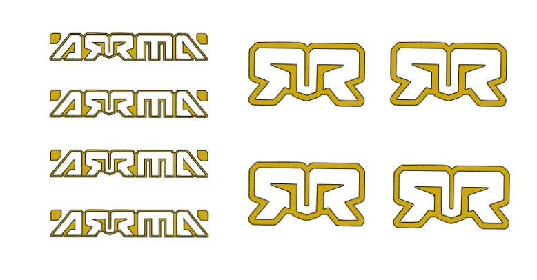 ARRMA  Mini  ( 8 Piece ) Logo  DIE-CUT  Decal  Kraton  Mojave  Typhon  Outcast - Image 1 of 1